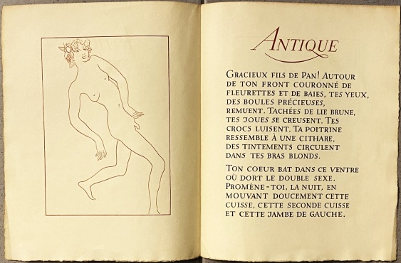 RIMBAUD, Arthur - Antique. (With a drawing by Giovanni Costetti).