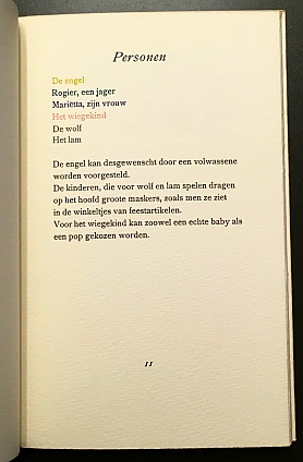 ENGELMAN, Jan - Kindje wiegen. Een Kerstspel.