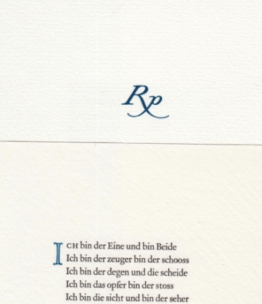 GEORGE, Stefan - Ich bin der Eine und bin Beide.