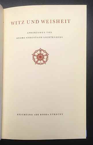 LICHTENBERG, Georg Christoph - Witz und Weisheit, Aphorismen. (Auswahl und Nachwort von H.L. Gumbert).