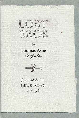 ASHE, Thomas - Lost Eros.