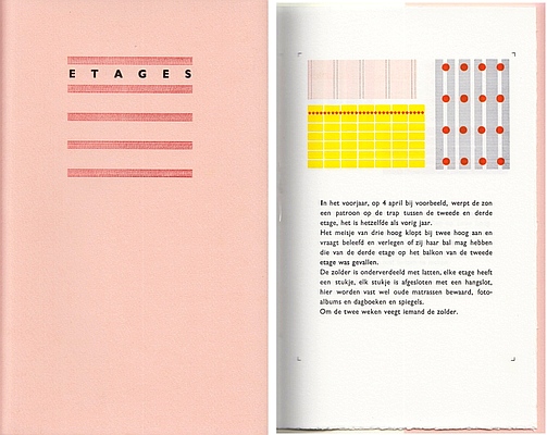 BICHSEL, Peter - Etages. (Vertaald door Karin Brands en gellustreerd door Hester Verkruissen).
