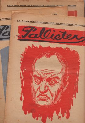 PALLIETER. SATIRIEK WEEKBLAD - 2e jaargang. Nrs. 26, 30, 38, 40, 41, 44 en 47. 1923.