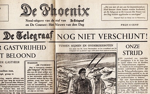 (TELEGRAAF, De). De PHOENIX - De Phoenix. Nood-uitgave van de staf van De Telegraaf en De Courant - Het nieuws van den dag.