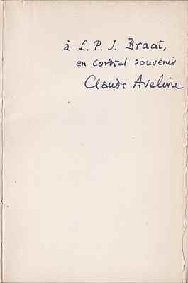 AVELINE, Claude - Grges. (Signed).