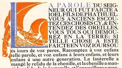 (NYPELS, Charles) - La prophtie de Ioel. (With illustration in colors, two-color initials and large publisher's vignette by Henri JONAS.) (INSCRIBED by Nypels).