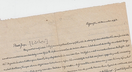 EYSSELSTEIJN, Ben van - Handgeschreven brief aan 'Beste Joop [Lcker]'.