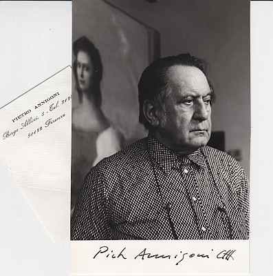 ANNIGONI, Pietro - Original photo with signature (1982).