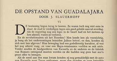 SLAUERHOFF, J. - De opstand van Guadalajara. (I-X).