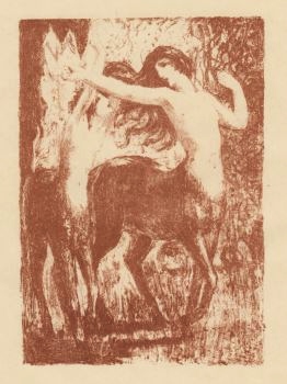GURIN, Maurice de - Le centaure./ La Bacchante. Deux pomes en prose. Illustrs de seize lithographies originales de Raphal Drouart.