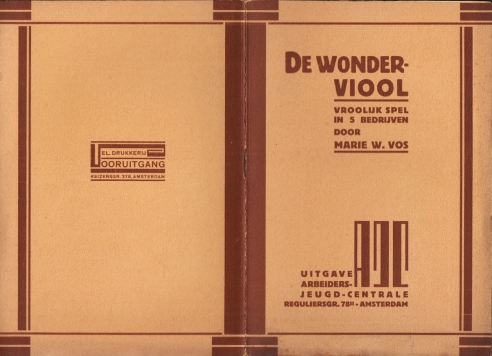 (COHEN, Fr). VOS, Marie W. - De wonderviool. Vroolijk spel in 5 bedrijven.