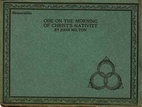 MILTON, John - Ode on the Morning of Christ's Nativity. (Memorabilia Nr. IV).