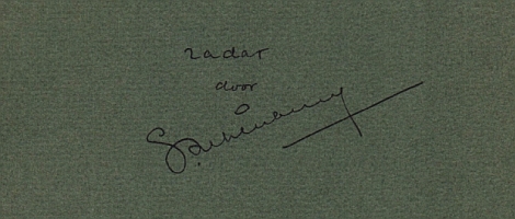 ACHTERBERG, Gerrit - Radar. (Facsimile van het handschrift; 1 van de 10 exemplaren).