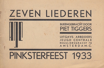TIGGERS, Piet - Zeven liederen bijeengebracht door Piet Tiggers.