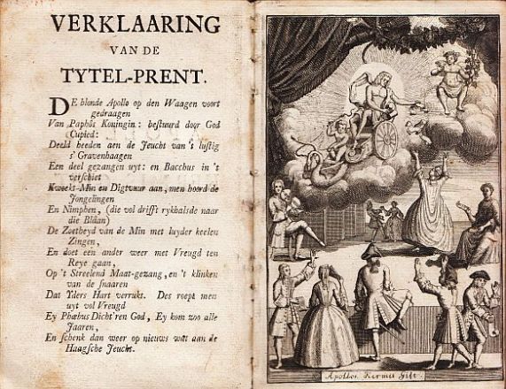 POPULAIRE LECTUUR - Apollo's kermis-gift. Aan de Haagsche vermaaks-gesinde jeucht. (Deel 1).