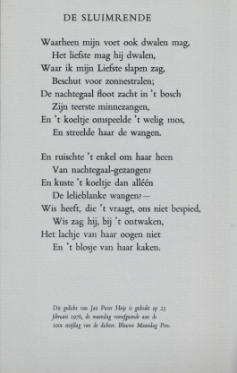 HEIJE, Jan Pieter - De sluimrende. 