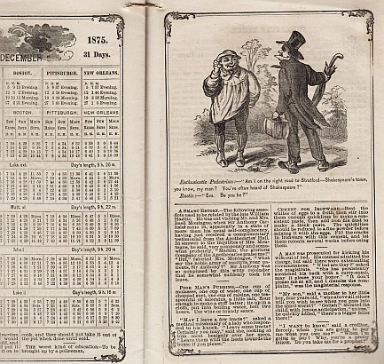 HOSTETTER'S STOMACH BITTERS - Hostetter's Illustrated United States Almanac, 1875. For Merchants, Mechanics, Miners, Farmers, Planters, and General Family Use.