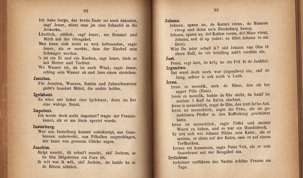 KAINIS, Dr. - Die Derbheiten im Reden des Volkes. Gesammelt von Dr. Kainis.