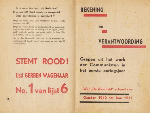 CPN - Rekening en verantwoording. Grepen uit het werk der Communisten in het eerste oorlogsjaar. Wat 