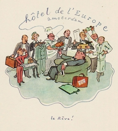 FABRS, Oscar - 8 ansichtkaarten voor Hotel de l'Europe, Restaurant Excelsior.
