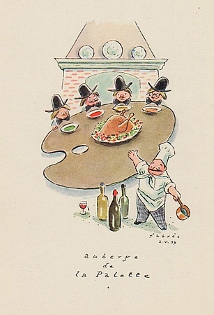 FABRS, Oscar - 2 ansichtkaarten voor Hotel Hamdorff, Laren (1939).