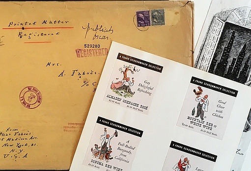 FABRS, Oscar - Frank Schoonmaker Selection. Collection of wine prints. In envelope handwritten by Fabrs. C.1949.