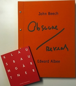 ALBEE, Edward, & John BEECH - Obscure/ Reveal. (40 tekeningen op foto's van Beech, met woorden van Albee, in een groot boek).