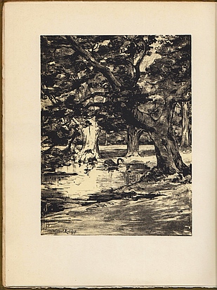 (ROELOFS jr., W.). SCHRMANN, Jules - Uit de stilte. Verzen. Met voorrede van Willem Kloos en 6 lithografien van Willem E. Roelofs jr..