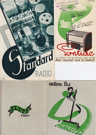 RADIO-FOLDERS - Drie reclamefolders voor radio's, ca. 1938.