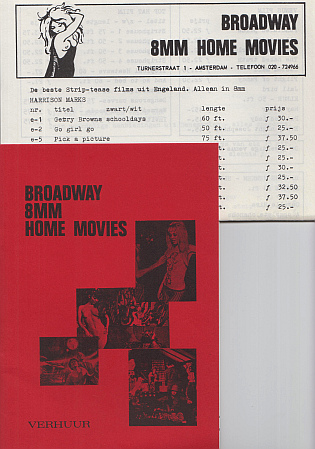 FILMVERHUUR - Broadway 8 mm home movies. Verhuur.