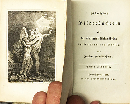 CAMPE, Joachim Heinrich - Historisches Bilderbchlein oder die allgemeine Weltgeschichte in Bildern und Versen. Erstes Bndchen (aber nicht weiter erschienen).