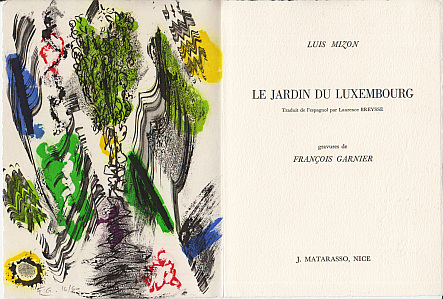 MIZN, Luis - Le Jardin du Luxembourg. Traduit de l'Espagnol par Laurence Breysse. Gravures de Franois Garnier.