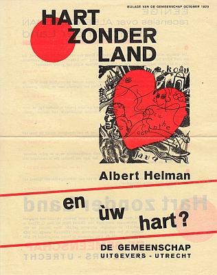 GEMEENSCHAP, De - Hart zonder land - Albert Helman. En w hart? (Bijlage van De Gemeenschap October 1929).