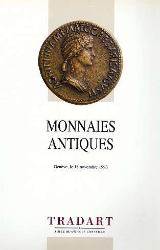 (COINS, ANTIQUE). TRADART - Tradart. Monnaies antiques. Genve, le 18 novembre 1993. Vente publique.