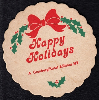 GRUNBERG, Arnon - Happy Holidays. 