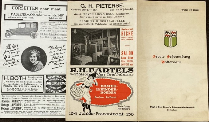 GROOTE SCHOUWBURG ROTTERDAM - Rotterdamsche Gids. (Zes toneelprogramma's uit 1911-1913). 