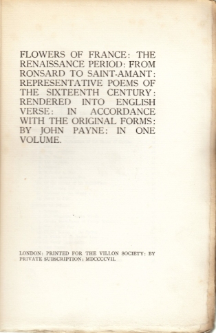 PAYNE, John - Flowers of France.