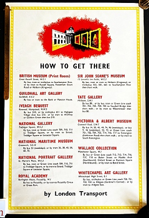 UNGER, Hans - How to get there by London Transport. British Museum (...). (Poster).