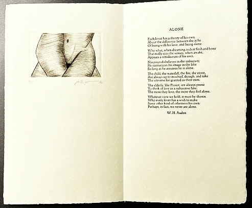 AUDEN, W.H. - Alone. (With a drypoint etching by Peter Yvon de Vries).