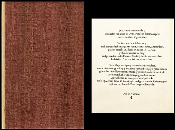 MANN, Thomas - Tristan. Eine Novelle. (Luxe-exemplaar).