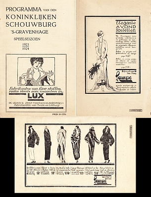 DEN HAAG - TONEEL - Programma van den Koninklijken Schouwburg 's-Gravenhage. Speelseizoen 1923-1924. (10 stuks).