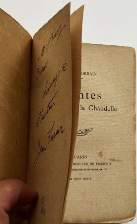 LORRAIN, Jean - Contes pour lire  la Chandelle. (Ddi par l'auteur  l'crivain nerlando-limbourgeois Frans Erens).