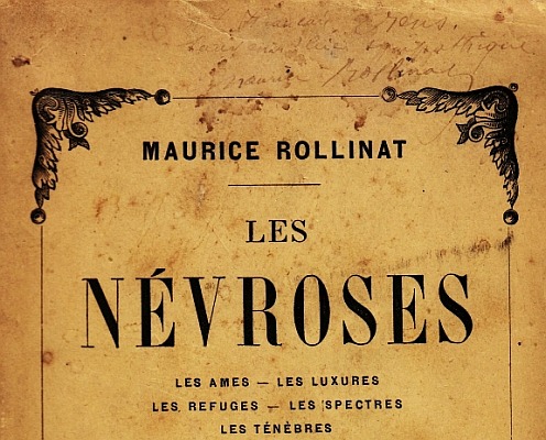 ROLLINAT, Maurice - Les Nvroses. Avec un portrait de l'auteur par F. Desmoulin. (Inscribed to Frans Erens).