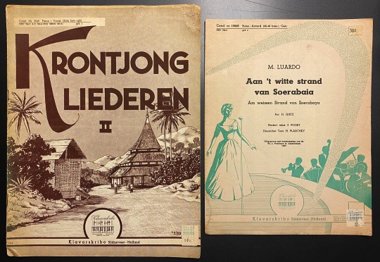 KLAVARSKRIBO - Drie Indonesische muziekstukken: Aan 't witte strand van Soerabaia en Krontjong Liederen I en II.