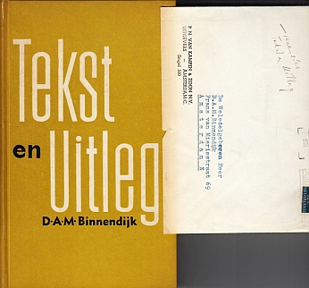 BINNENDIJK, D.A.M. - Collectie van zes auteursexemplaren.