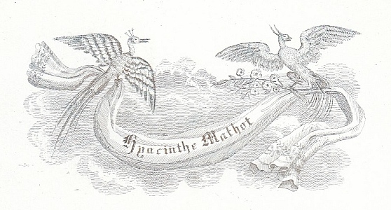MATHOT, Hyacinthe - Origineel visitekaartje.