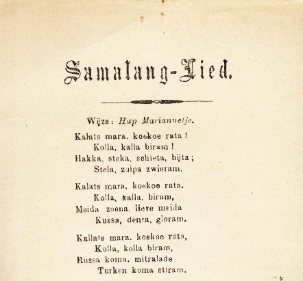 LIEDBLAADJE - Samalang-Lied.