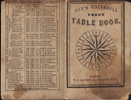 COUNTING TABLES - Guy's Universal Penny Table Book.