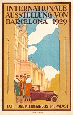 WERELDTENTOONSTELLING BARCELONA 1929 - Internationale Ausstellung von Barcelona 1929. Textil- und Kleiderindustriepalast.