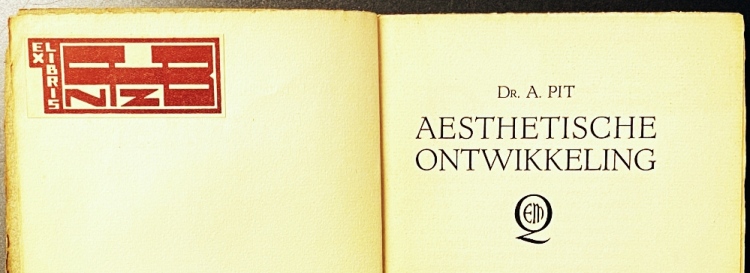 (BERLAGE, H.P.). PIT, Dr. A. - Aesthetische ontwikkeling. (Met handgeschreven, gesigneerde opdracht aan de architect H.P. Berlage).